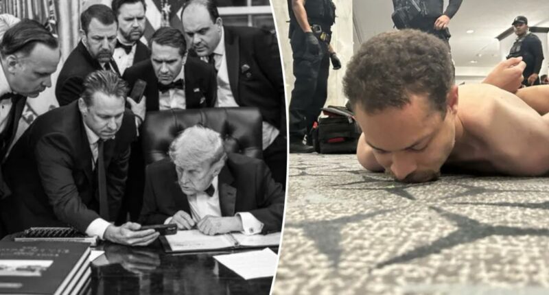 Trumpâs advisers huddle behind him in Oval Office photo after White House Correspondents' Dinner shootingÂ 